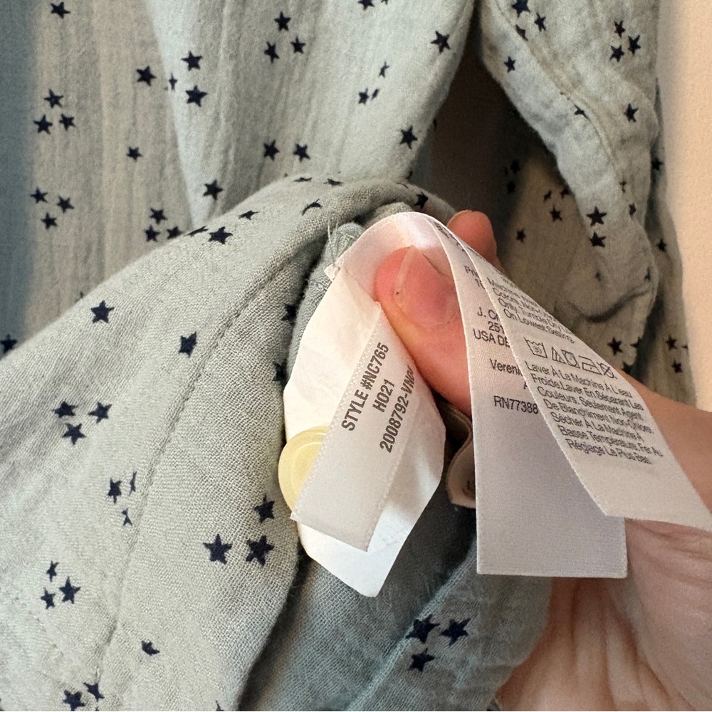 Madewell Lightestspun Pajama Shirt in Night Stars Medium 100% Cotton - Picture 8 of 11